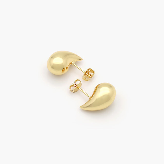 Aretes Chapa de Oro Lágrima 18 mm. Mod. 0362
