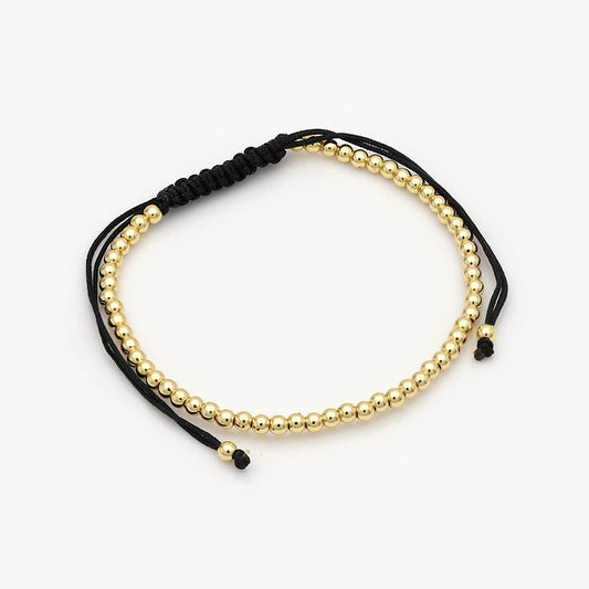 Pulsera Ajustable 3 mm. Chapa de Oro Mod.652