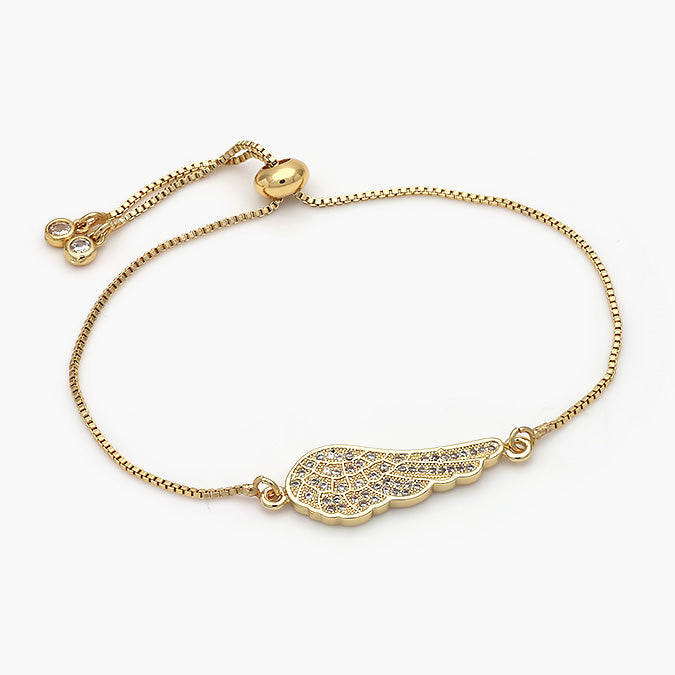 Pulsera Ajustable Chapa de Oro Ala Mod.504