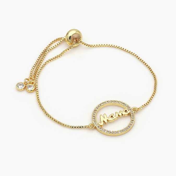Pulsera Ajustable Chapa de Oro Mamá Mod.582
