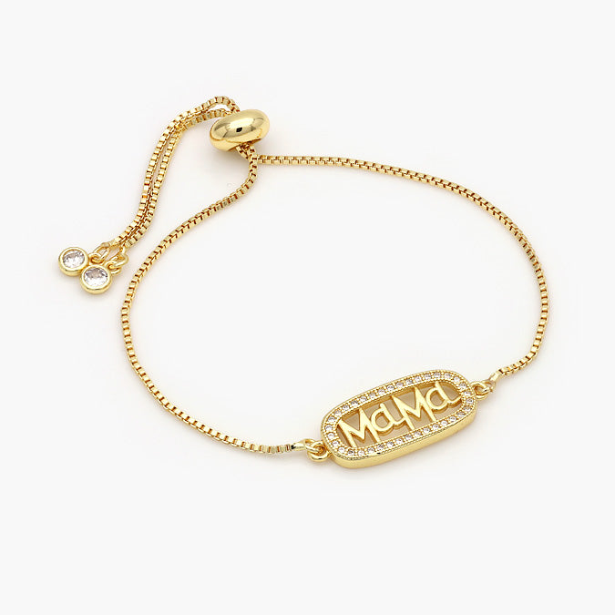 Pulsera Ajustable Chapa de Oro Mamá Mod.583