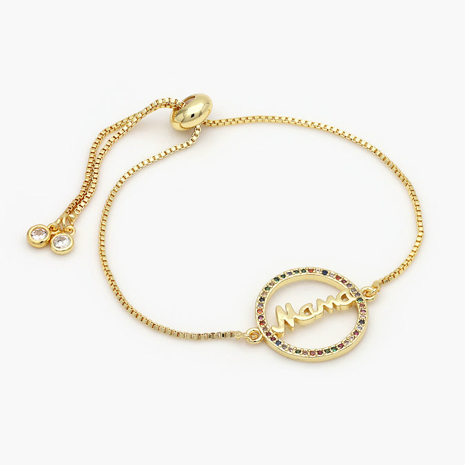 Pulsera Ajustable Chapa de Oro Mamá Mod.584