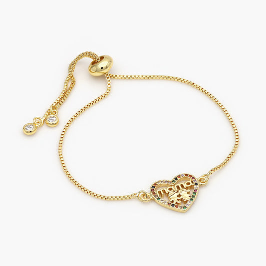 Pulsera Ajustable Chapa de Oro Mamá Mod.587