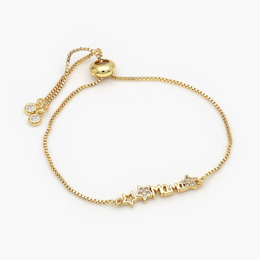 Pulsera Ajustable Chapa de Oro Mamá Mod.589