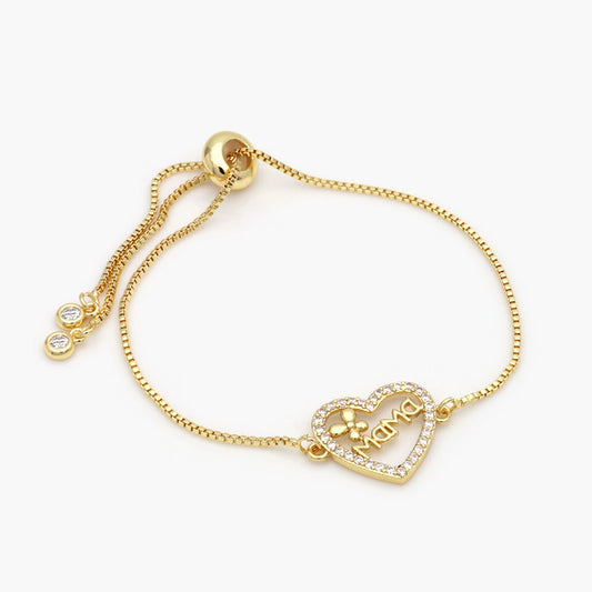 Pulsera Ajustable Chapa de Oro Mamá Mod.591