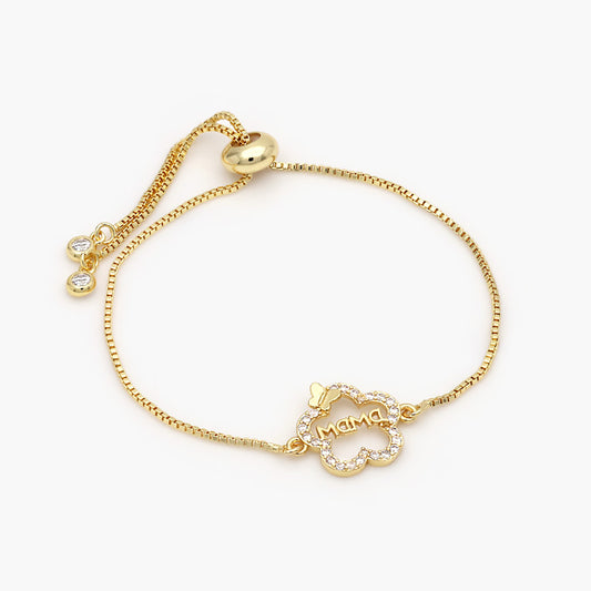 Pulsera Ajustable Chapa de Oro Mamá Mod.592