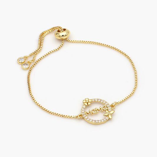 Pulsera Ajustable Chapa de Oro Mamá Mod.594