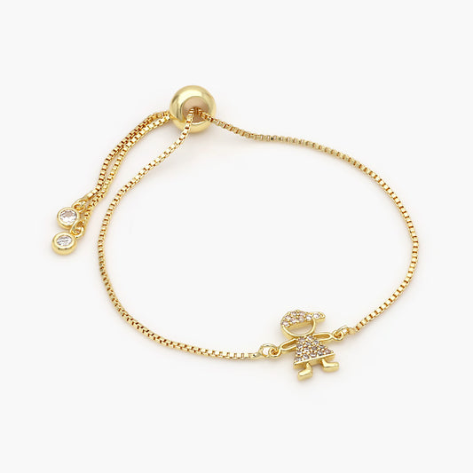 Pulsera Ajustable Chapa de Oro Niño Mod.597