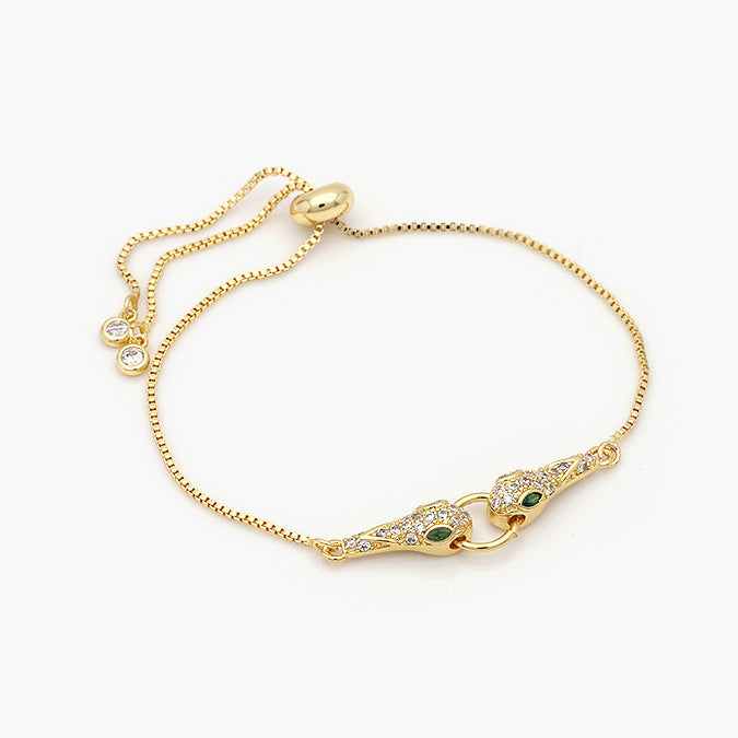 Pulsera Ajustable Chapa de Oro Serpientes Mod.659