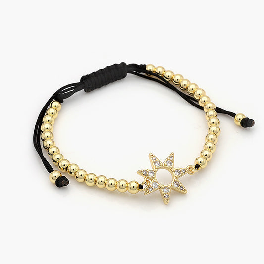 Pulsera Ajustable Chapa de Oro Estrella Mod.710