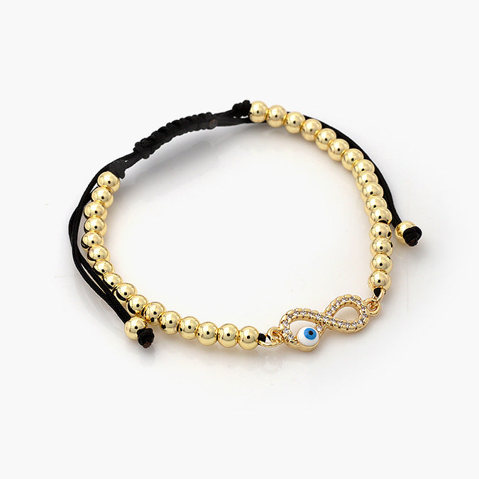 Pulsera Ajustable Chapa de Oro Infinito Mod.724