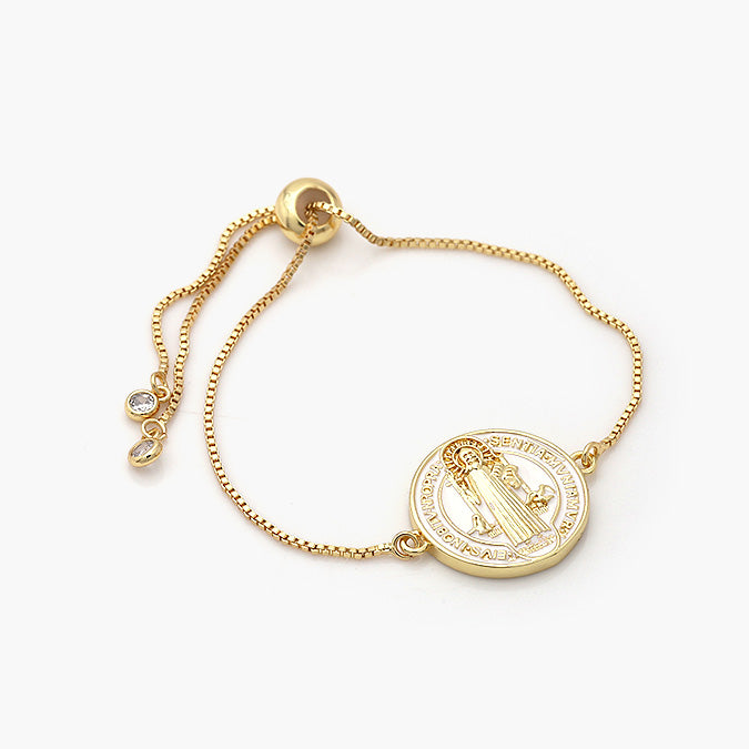 Pulsera Ajustable Chapa de Oro San Benito Mod.728