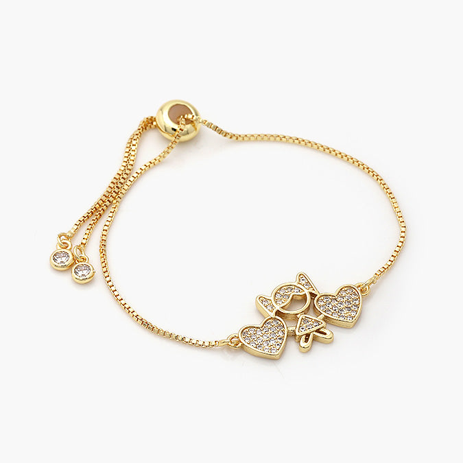 Pulsera Ajustable Chapa de Oro Niña Mod.732-1
