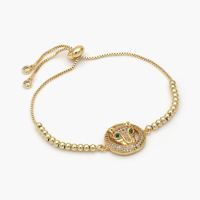 Pulsera Ajustable Chapa de Oro Jaguar Mod.473