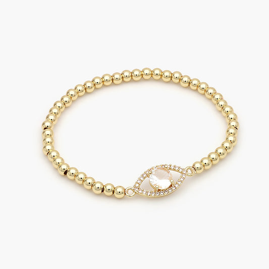 Pulsera Elástica Chapa de Oro Ojo Turco Mod.573