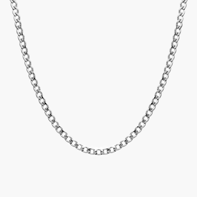 Collar cadena barbada en acero inoxidable