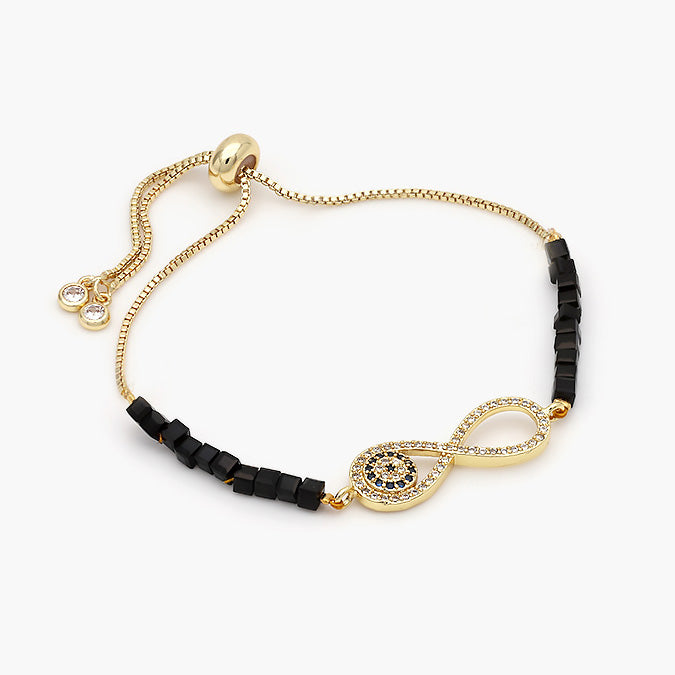 Pulsera Ajustable Chapa de Oro Infinito Mod.563