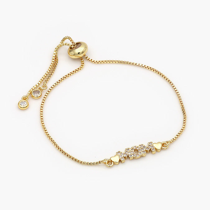 Pulsera Ajustable Chapa de Oro Mom Mod.588