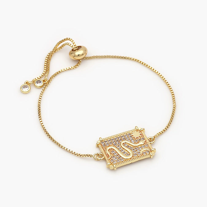 Pulsera Ajustable Chapa de Oro Tarot Mod.642